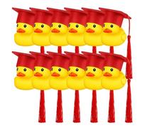 Graduación de Patos de Goma | Pato chirriante con graduación de mortero | DIEBLE del Paso del Paso DE COCHO Decoración | Regalos de graduación de Goma para el Tema de graduación, Fiesta de cumpleaños