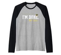 Graduación de Regreso a Clases de 2027 para Personas Mayores I'm Done Camiseta Manga Raglan