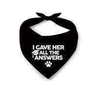 Graduación Le Di Todas Las Respuestas Bufanda De Mascota Duradero Pañuelo para Mascotas Lavable Pañuelo para Perros Y Gatos Perros Grandes Medianos Pequeños