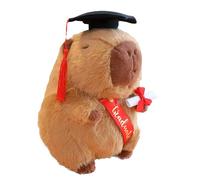 Graduación , linda Capybara Plush, Encantadores 2025 Capybara Toys Relled, Hat de doctorado de muñecas abrazados para el animal para la escuela secundaria universitaria accesorios para fotos de preesc
