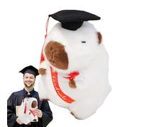 Graduación , linda Capybara Plush | Lindo 2025 Capybara Graduation Lage,Hat de doctorado de muñecas abrazados para el animal para la escuela secundaria universitaria accesorios para fotos de preescola