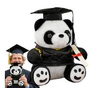 Graduación Panda Bear, bonito peluche panda - Panda Juguetes de peluche Animal de peluche - Toys Kids Toys Soft Doll with Hat & Certificate, Class of 2025 Decoration for Elementary High School