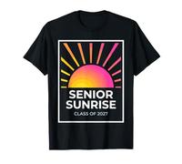 Graduación Retro de Sunrise Class of 2027 Camiseta