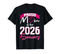 Graduación Senior de Clase de 2026 Divertida Mamá de Dos Mayores Camiseta