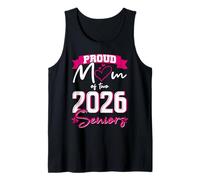 Graduación Senior de Clase de 2026 Divertida Mamá de Dos Mayores Camiseta sin Mangas