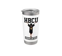 Graduado en HBCU, graduado de último año en melanina negra Vaso térmico de acero inoxidable de doble pared