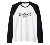 Graduado todavía estúpido gótico Retro Cita Camiseta Manga Raglan