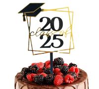 Graduados Clase Dos Mil Veinticinco Decoraciones de Magdalenas - Toppers Para Magdalenas de Graduación, Alegre Estable Appetito Caps Foto Estudio Props Para El Hogar Aula Niños Universitarios Niños