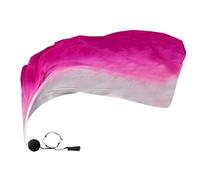 Gradual Colors Elegant Silk Flag Ribbon With Poi Ball | Belly Dance Veil Silk, Bellys Dances Silks Scarf Veils Poi Streamer For Dances Flow Arts Belly Dance Practice