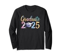Graduate 2025 Tie Dye Graduation Proud Family Matching Manga Larga