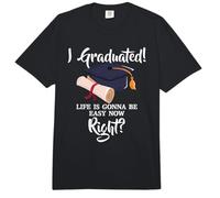 Graduated Life Is Gonna Be Easy Now Right - Graduación Divertida Comfort Colors Adult Heavyweight T-Shirt