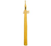GraduatePro Borla de graduación con dije de año dorado 2025 para fiesta universitaria, escuela secundaria, gorra de graduado, color dorado