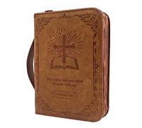 GraduatePro Cubierta de Biblia, Antiguo Bolsa de Biblia de Tamaño Completo con asa y Cremallera, Adecuado para Hombres, Mujeres y Niños - Cruz
