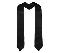 GraduatePro Estola de Graduación de Mancha Brillante Coro Priest para Unisex Maestro Doctoral 183cm Negro