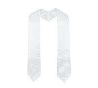 GraduatePro Estola de Graduación de Mancha Brillante Coro Priest para Unisex Maestro Doctoral 183cm Blanco