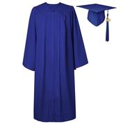 GraduatePro Toga y Birrete Graduacion Adulto Universidad 2026 Con flecos del mismo color Bachillerato Adulto Disfraz Regalo Unisex Mujer Hombre Azul Real 57=XL