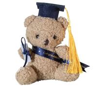 Graduation Bear Plush - 5.1 Inch Bear Plush Toy with Hat and Certificate | Graduation Souvenir For School, Elementary, High School, Kindergarten