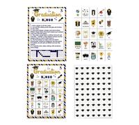 Graduation Bingo Cards, 24 Player 2026 Graduation Party Game, Fun Interactive Grad Bingo for Family, Adults, Men, Women, and Students, Home, Indoor, Outdoor, School Celebrations, 5x7.01 Inches