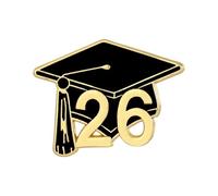 Graduation Brooch 2026 - Class of 2026 Lapel Pin | Grad Ceremony Badge with Elegant Number Design, School Celebration Accessory for Students Teachers, Academic Banquet Party Decor