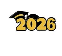 Graduation Brooch - Achievement for Ceremony | Gold Plated Alloy with Enamel Crest & Safety Pin Clasp for Teacher, School, Student, High School, College, Banquet and Formal Celebration