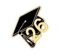Graduation Brooch - Grad Lapel Badges | 2026 Grad Pins | Metal Eco-Friendly Bachelor's Cap Design 2.5x1.9cm To 3.3x1.4cm For Teacher School Student High School College Collar Shawl Sweater Scarf Coat