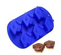 Graduation Cap Chocolate Mold - 3D Silicone Mold with 6 Cavities, Fondant and Candy Making Mould for Graduation Party Treats | Non Stick Kitchen Baking Tool for Chocolate, Ice Cubes, Snacks and