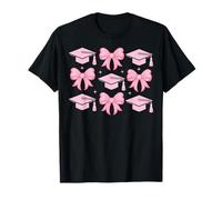 Graduation Cap Coquette Bow Graduate Proud Family Mom Camiseta