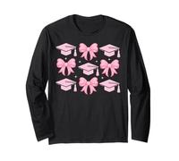 Graduation Cap Coquette Bow Graduate Proud Family Mom Manga Larga