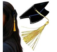 Graduation Cap Hair Claw - Fashion Hair Clip with Gold Tassel | Abschlusskappen Haarklammer | Stylische Haarspange für Damen Mädchen Abschlussfeier Party College Schule Events