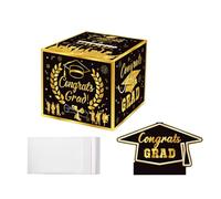 Graduation Card Box 2026, Pull-Out Reusable Money Holder with 30 Bags, Funny Cash Gift Box for Boys, Kids, Teens, Students, Birthday, Holiday, Party Favors
