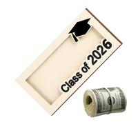 Graduation Cash Box, Wooden Money Holder, Class 2026 Storage Design, Decorative Keepsake Gift Container, Laserz Cut Ceremony Fund Organizer, Sturdy Celebration Memory Box, Party Graduation