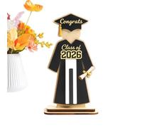 Graduation Cash Stand - Humorous Hat Memento Currency Base, Timber Festival Decoration Sculpture | Special Academy Congratulation , House Room University Internal Showcase Novel Countertop Shelf