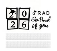 Graduation Class Of 2026 Decorations | Balloons Arch And Boxes Table Classr