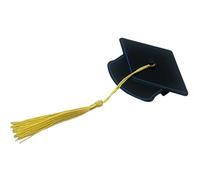 Graduation Claw Clip - Stable Hair Claw Barrette With Tassel | Graduation Cap Hair Accessory | For Ceremony Season Bachelor Doctor Women Beach Vacation Party Casual, Black, Gold, 1 Pack