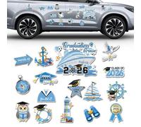 Graduation Cruise Door Magnets - Decorative Magnetic Signs for Cabin Door Celebration | Waterproof PVC with Strong Magnetic Backing, Reusable Doors Decor for Cruise Ship Party Grad Trip