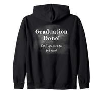 Graduation Done - Funny School Chalk Board Graphic (Black) Sudadera con Capucha