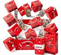 Graduation Explosion Gift Box, 2026 Surprise Pop Up Money Box for Cash, Folding Exploding Gift Box with Confetti, DIY Graduation Party Favor for Grads (Red,12th floor)