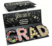 Graduation Gift Box 2026, Graduation Letter Shaped Fillable Cardboard Box for Graduation Gifts,Snacks,Flowers & More,DIY GraduationGift Ideas Boxes for Graduatio-n Birthday Class Party Supplies