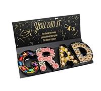 Graduation Hat Shaped Candy Box | DIY Empty Paper Organizer | Grad Boxes With Letters 2026 | For Graduating School Or Party Bags Teacher University Ceremony Favor Table Centerpiece