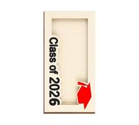 Graduation Money Holder Box, Class of 2026 Cash Gift Case, Wooden Money Storage Organizer, Elegant Keepsake Display Design, Reusable Construction, 7.48x3.54 inches, for High School College