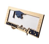 Graduation Money Holder, Wooden Graduate Keepsake Cash Gift Box Envelope Organizer Decorative Storage Box, for Siblings Friends Classmates Ceremony Party Home Bedroom Living Room Use