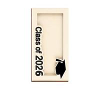 Graduation Money Holder, Wooden Storage Box, 7.48x3.54 Inches Class of 2026 Organizer with Strong Build, Cash Keeper, Modern Style Box with Design, Ceremony Accessory for High School and College