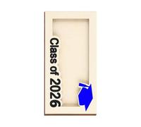 Graduation Money Holder, Wooden Storage Box, 7.48x3.54 Inches Class of 2026 Organizer with Strong Build, Cash Keeper, Modern Style Box with Design, Ceremony Accessory for High School and College