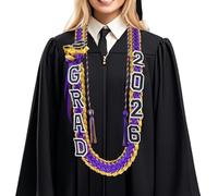 Graduation Necklace 2026 - Double Braid Party Supplies,High School Grad Ribbon Necklace | for Women Men Graduate Senior College High School University Party Photo Booth