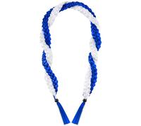 Graduation Ribbon Leis 70 Inch Class of 2024 Braided Lei Graduation Ribbon Money Lei Braided Necklace Adjustable Graduation Gift for High School College Graduation Party(Blue and White)