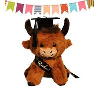 Graduation Stuffed Animal, 25cm Soft Cattle, Doll Plush Toy, with Cute Cow Graduation Gift System, Celebration Plush Decoration, Sturdy Build Design, Memory Keepsake Style, for Party and Events Use
