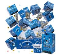 Graduation Surprise Explostion Gift Box, Pop-Up Surprise Money Box with Confett, DIY Folding Bounce Explostion Cash Money Holder, Party Favor for Birthday, Valentine's Day (Blue - 25 Boxes)