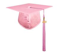 GraduationMall 2025 Birrete Graduacion para Niños Gorro de Graduacion Sombrero de Graduación Fiesta Preescolar Rosa