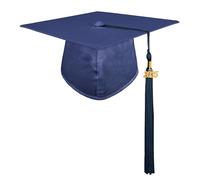 GraduationMall 2025 Birrete Graduacion para Niños Gorro de Graduacion Sombrero de Graduación Fiesta Preescolar Azul Marino