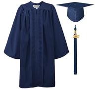 GraduationMall Guardería Graduación Toga y Birrete Mate para Niños 2025 Preescolar Niño Niña Regalo Marina 30(115-122cm)